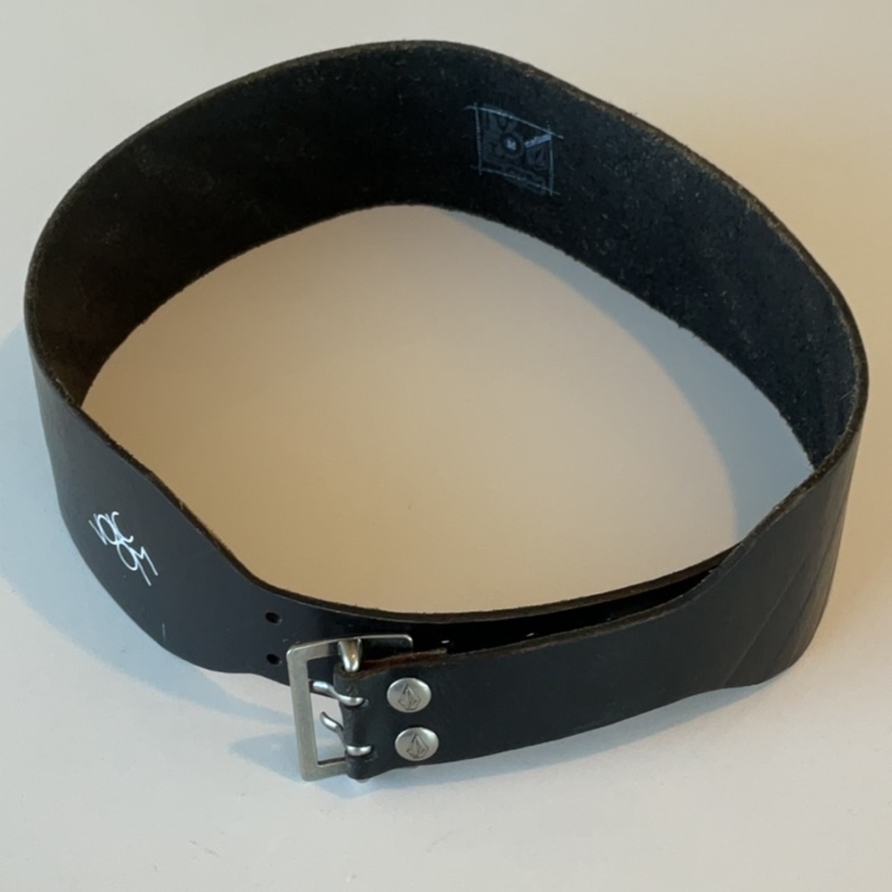 Volcom Body Toner, Black Leather Belt, Size Medium
